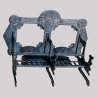 Victorian Eastlake Cast Iron Double Inkwell  Pen Holder Nov 25 1879