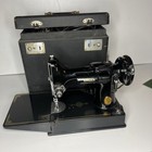 Singer Sewing Machine 221 Cat  3-120 - Case  Foot Pedal   Accessories