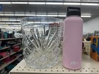 Large Vintage French Crystal Cut Champagne Ice Or Wine Bucket    With Handles
