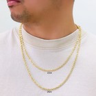 10k Yellow Gold 3 5mm Rope Chain Laser Diamond Cut Necklace Mens Womens 16 - 30 