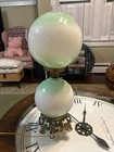 Beautiful Vtg Handpainted Pink Floral Gwtw Electric Table Lamp W brass Base 22 h
