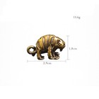 Pure Brass Tiger Keychain Figurine Vintage Zodiac Animal Pendant Ring Hanging