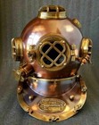 18  Brass Antique Finish Diving U s Navy Mark V Scuba Divers Helmet Replica Gift