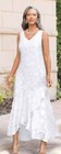 18w Plus Ashro Jenneh Flowy Formal Church Party Wedding White Jacket Dress
