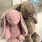 Jellycat Plush Bunny Lot Of 2 Small Pink Blossom Tulip Medium Bashful Woodland