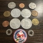 Vintage Token   Medallion Mixed Lot Of 14 Mardi Gras Good Luck Charm Comic Coin