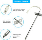 W10833885  W10586204 For Whirlpool Replacement Range Oven Temperature Sensor