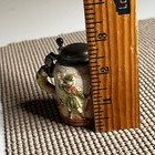 Vintage Miniature German Beer Stein Ceramic Hunter Stag Pewter Lid Halali 2 5 