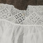 Vintage Baby Girl Handmade White Sheer And Lace Dress  Flawed 0-6 Mo  See Pics