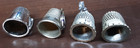 Lot Of Four Vintage Thimbles Two Pewter