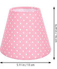 Pink Polka Dot Fabric Lamp Shade 3 5  Top X 5  Bottom X 6 25  High Hardback