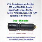 C78 Apx N70 Upgrade Antenna 2 13  Tuned Stubby 700 800 An000418a01 For Motorola