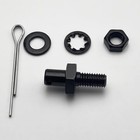 Throttle Cable Adapter Stud Kit With Bracket   Ends  8009   Silver 2 Pack