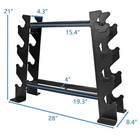 Compact Heavy Duty Dumbbell Storage Rack For Home Gym Holds Up To 400 Lbs