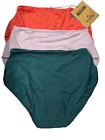 Woolly Women   s High Waisted Brief 3 Pack  95  Merino  Rose  Lilac  Teal  Medium