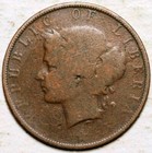 1906 Liberia 2 Cents  mintage  108 000 