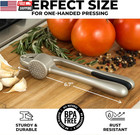 Premium Garlic Press Set - Rust Proof Professional Garlic Mincer Tool - Easy-squ