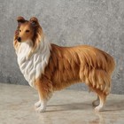 Rough Collie Dog Figurine Polystone Sculpture Home Decorative