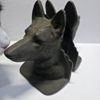 Pair Of Vintage Antique Turn Of The Century German Shepard Book End Cast Iron