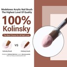 Acrylic Nail Brush 100  Pure Kolinsky Hair Bristles Oval Crimped Shaped Sturdy W