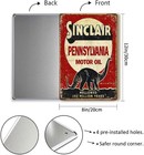 9 Pcs Vintage Metal Tin Garage Signs  Retro Oil   Gas Station Wall Decor