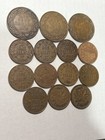 Canada One Cent Collection  1917   1940    14 Vintage Canadian Coins