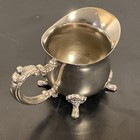 Vintage Small Wide-mouth Footed Creamer Silver Plate 2   