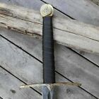 Hand Forged Damascus Steel Viking Sword Medieval Sword Battle Ready Sword sheath