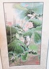 Nib Herons Under Lotuses  Decorative Silk Wall Scroll  Shu Brocade Institute