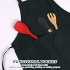 Sinland Kids Aprons With Large Pocket 2 Pack Medium Blackx2
