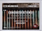 Topps Walking Dead Evolution Autograph A-xb Xander Berkeley Gregory 23 25