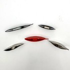 Lot Of 5 Vintage Tatting Shuttles 3 Boye Metal Celluloid Cherry Red 2 Black
