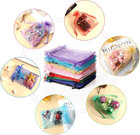 100pcs Moon Star Organza Bags 4x6  Wedding Party Favors Bags With Drawstring