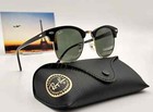 Ray-ban Clubmaster Rb3016 51mm Black Frame Green Lens Sunglasses Unisex Vintage