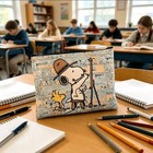 Snoopy Peanuts Bag Makeup Pouch Travel Pencil Case Gift Present Zipper School