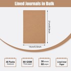 48 Pack A5 Lined Kraft Notebooks  Travel Journals Bulk 8 3x5 5in Colleg   