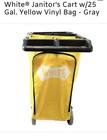 Impact 6850 Janitor s Cart With 25 Gallon Yellow Vinyl Bag Polyethylene 48 