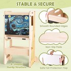4-in-1 Toddler Kitchen Step Stool  Foldable Learning Standing Tower With Chalkbo