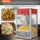 Vevor Popcorn Popper Machine Countertop Popcorn Maker 1440w 12 Oz 80 Cups Red