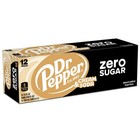 Dr Pepper   Cream Zero Sugar Soda Pop  12 Fl Oz  12 Pack Cans Free Shipping     