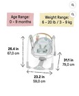 Ingenuity Cozy Spot Swing And Go Portable Swing  Grey  Unisex  Ages 0-9 Months