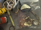 Junk Drawer Lot  See Photos  Jewelry  Italian Jar  Foreign Coins And Currency