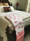 Baby Crib Quilt Blanket - Pink Pigs Farm Animal Pattern Cotton 40  X 50  New