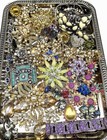 All Rhinestone Broken Costume Jewelry Mystery Lot Lb Craft Repurpose Vintage  