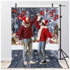 5x7ft Christmas Wood Wall Backdrop Photography Winter Holiday Snowflake Xmas    