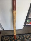 Hand-painted Wooden Didgeridoo With Aboriginal Art  Varnished  Brown green