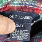 Vintage Polo Ralph Lauren Girls 2t Plaid Dress Buttons Ruffle Cap Sleeve Holiday