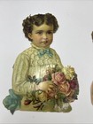 Antique 1800s Die Cut Lot Of 2 Pieces Crafting Ephemera Graphic Large Size