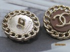 Chanel 2 Camel Color Buttons   With Gold Tone   Metal   Cc Logo 22mm  lot 2