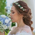 Bridal Crystal Flower Headband Wedding Rhinestone Pearl Floral Hair Vine